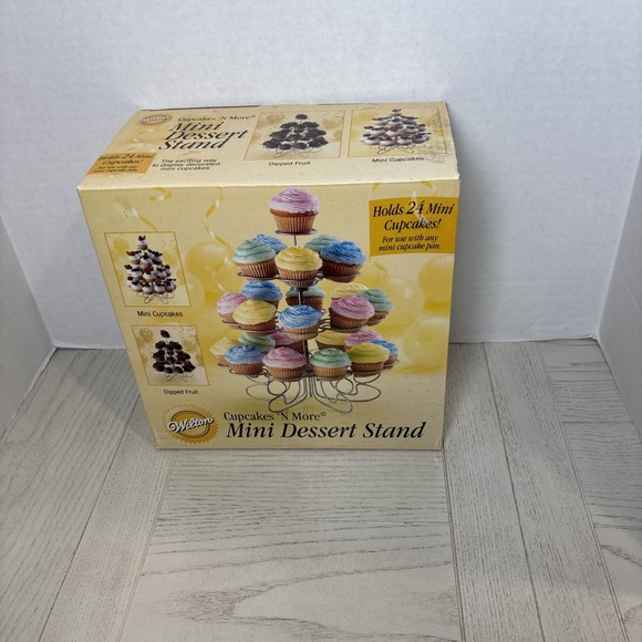 Wilton Cupcakes 'N More Mini Dessert Stand-Silver Holds 24 Mini Cupcakes/ Fruits - Picture 2 of 7